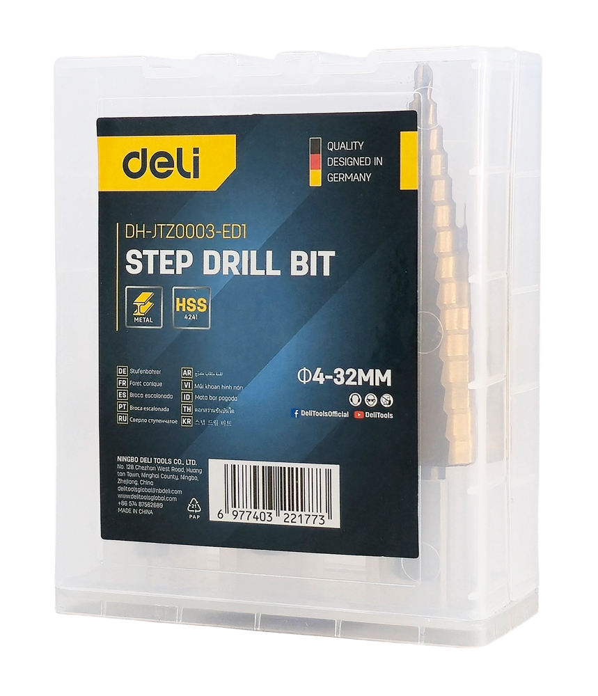 DELI σετ κωνικά τρυπάνια DH-JTZ0003-ED1 για μέταλλο - Image 3