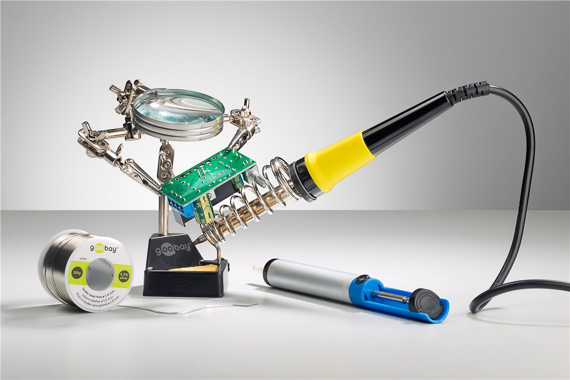 GOOBAY βάση στήριξης πλακέτας 76560 με μεγεθυντικό φακό & θέση για κολλητήρι - Image 2