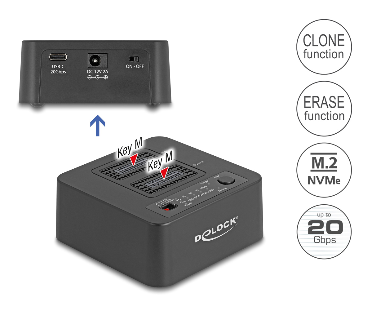 DELOCK docking station για M.2 NVMe SSD 64300 - Image 3