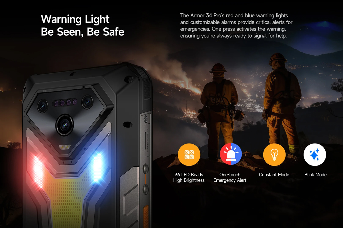 ULEFONE smartphone Armor 34 Pro με βιντεοπροβολέα - Image 3